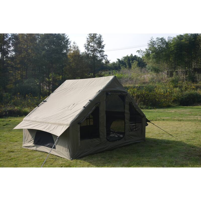 Inflatable Camping Tent 4 Season Glamping Tent with High Performance Inflatable Structure 4-6 Persons Waterproof Windproof