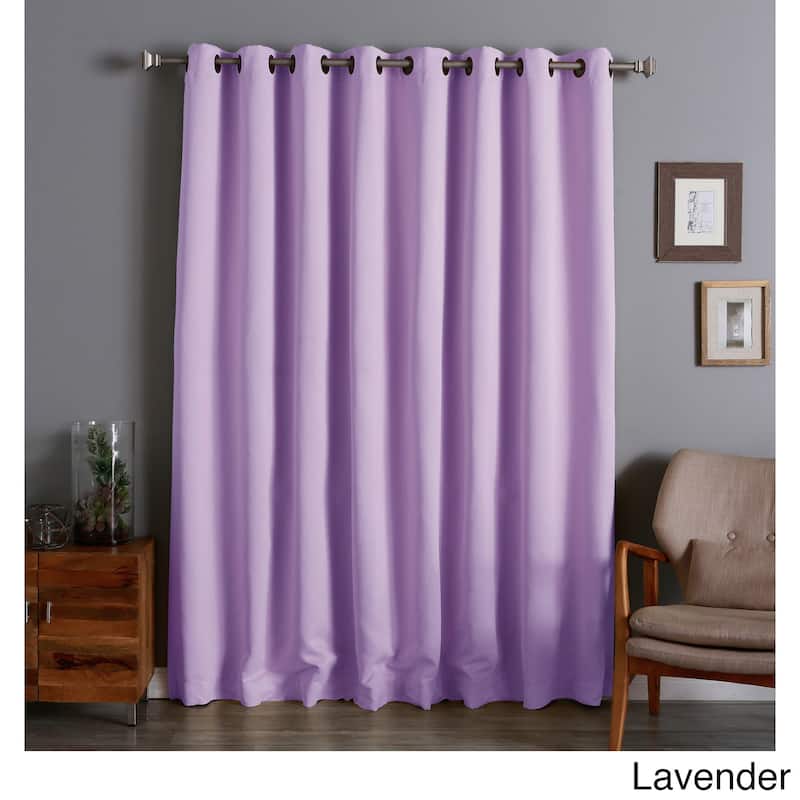 Aurora Home Extra-wide 100x84-inch Thermal Blackout Curtain Panel. - 100 x 84 - Lavender