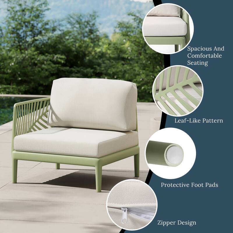 Frond and Form Outdoor Patio Love Seat with Cushions