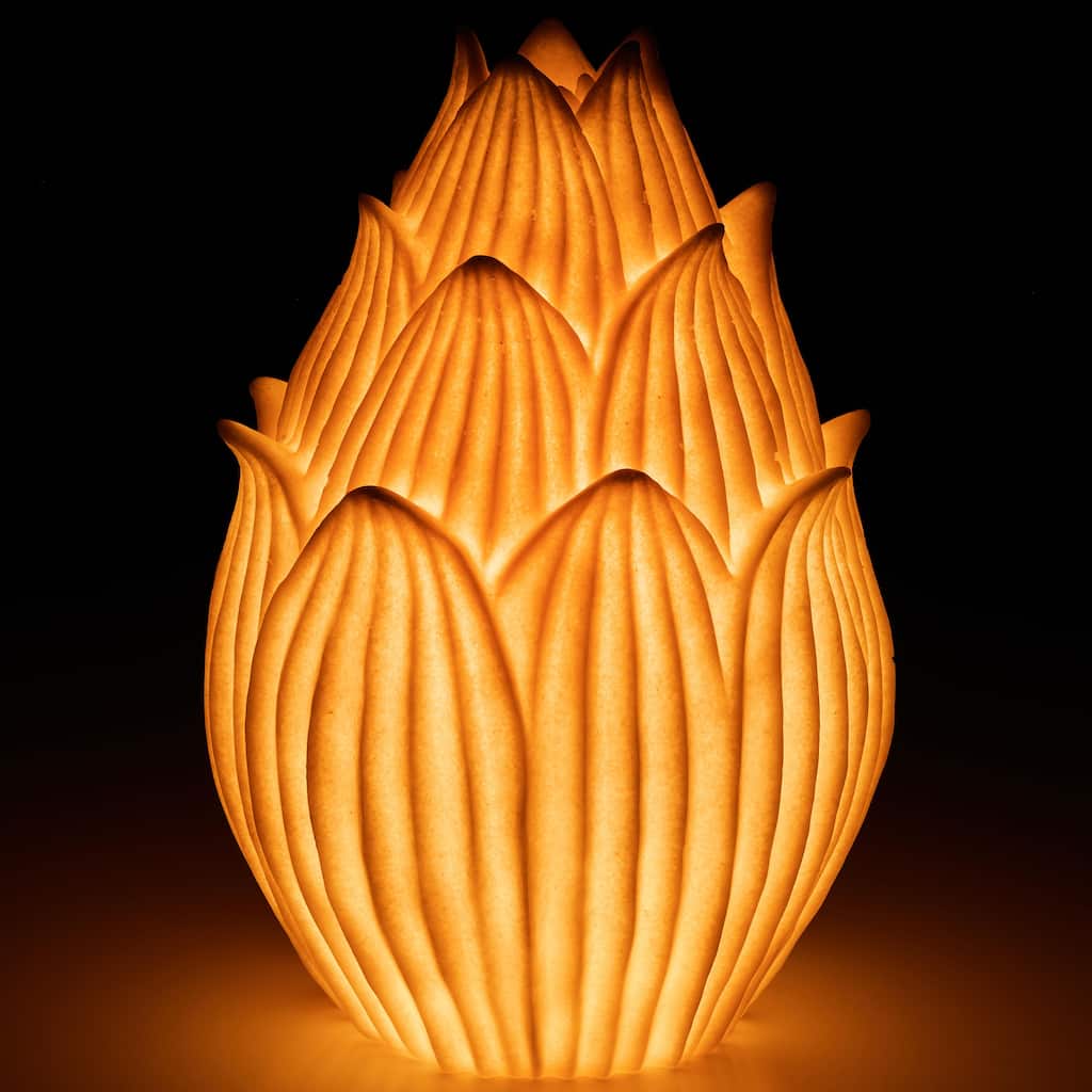 Aria Home Lotus Petal Table Lamp Sculpted Sandstone LED RGB Compatible