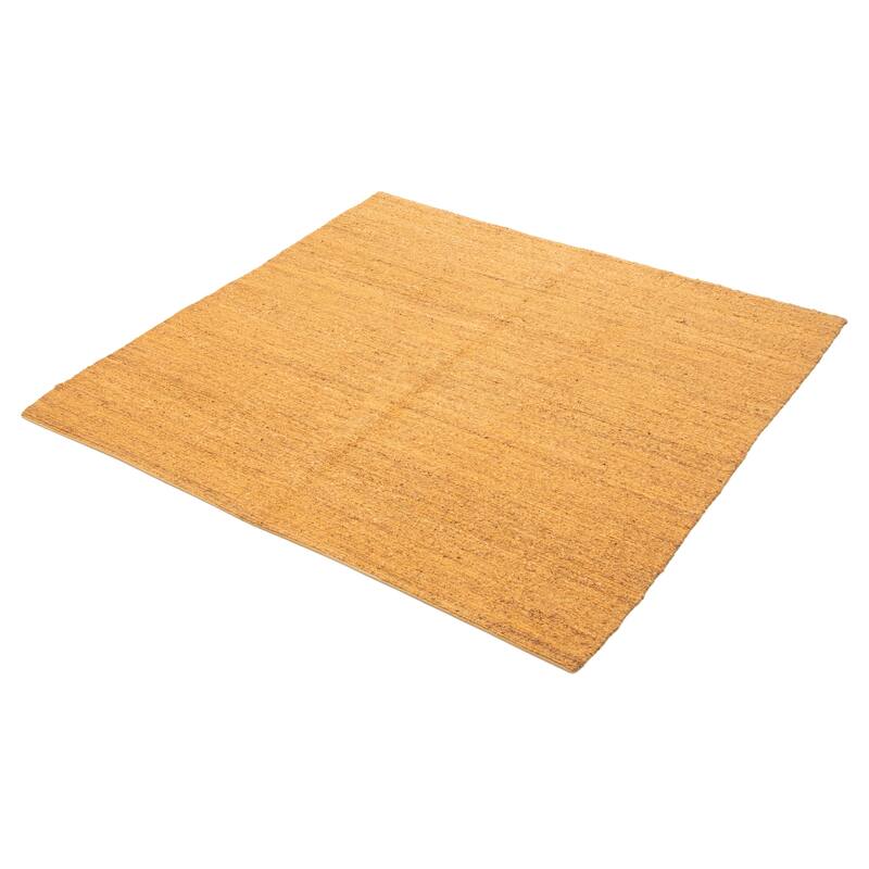 ECARPETGALLERY Flat-Weave Natural Orange Wool Tapestry Kilim - 6'3 x 6'8