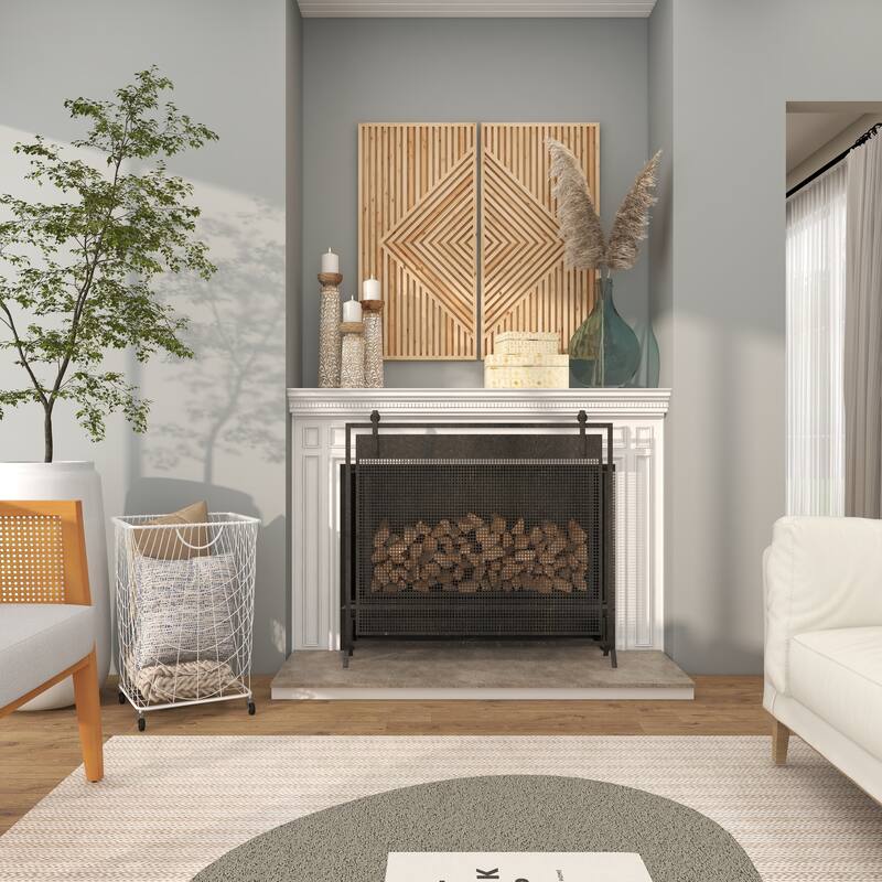 CosmoLiving by Cosmopolitan 26x16 Metal Rolling Storage Basket - 16"L x 16"W x 24"H