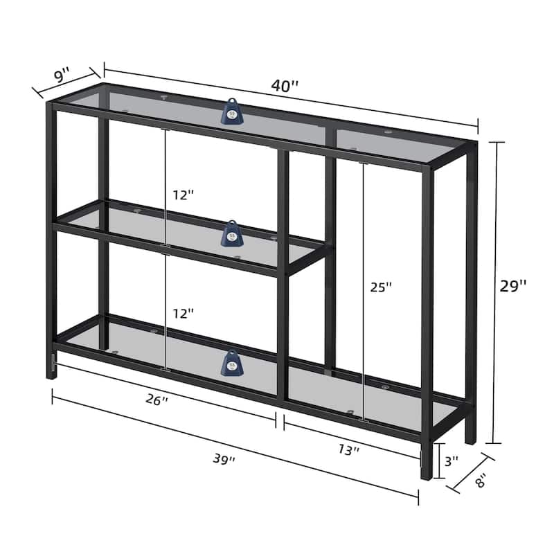 Adjustable Height Entryway Table with storage Non-Slip Design - 40*29