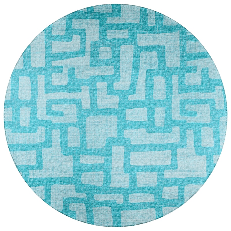 Indoor/ Outdoor Addison Yuma Modern Cobblestone Washable Area Rug