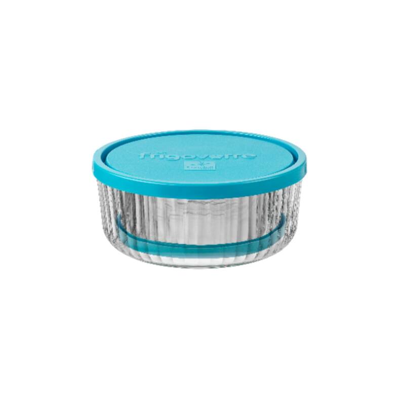 Bormioli Rocco Frigoverre Brilliante Round Glass Containers Set - 15.25 oz and 30.5 oz - 2 Piece