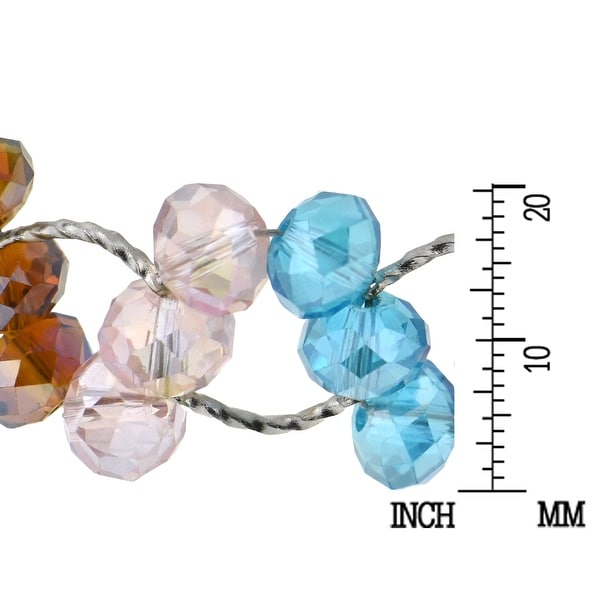 Handmade Unique Sparkling and Colorful Crystal Beads Magnetic Clasp Bracelet (Thailand)
