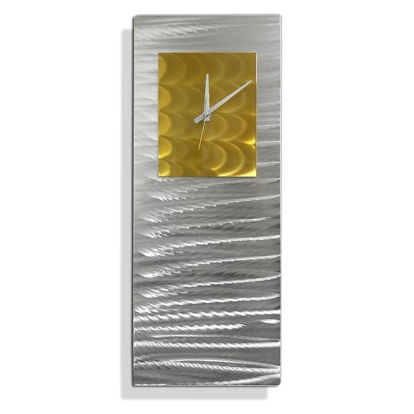Shop Statements2000 Modern Metal Wall Clock Art Abstract Decor By Jon Allen Radiance Clock 24 X 9 Overstock 27545421