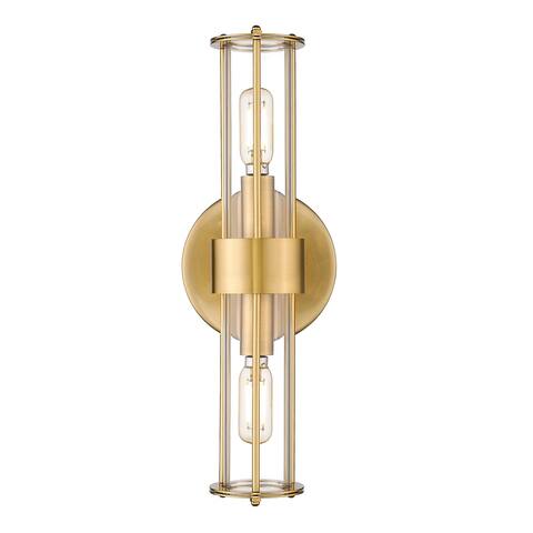 Ove Decors Romex 2-Light Sconce Vanity Light in Brushed Gold - Brushed Gold