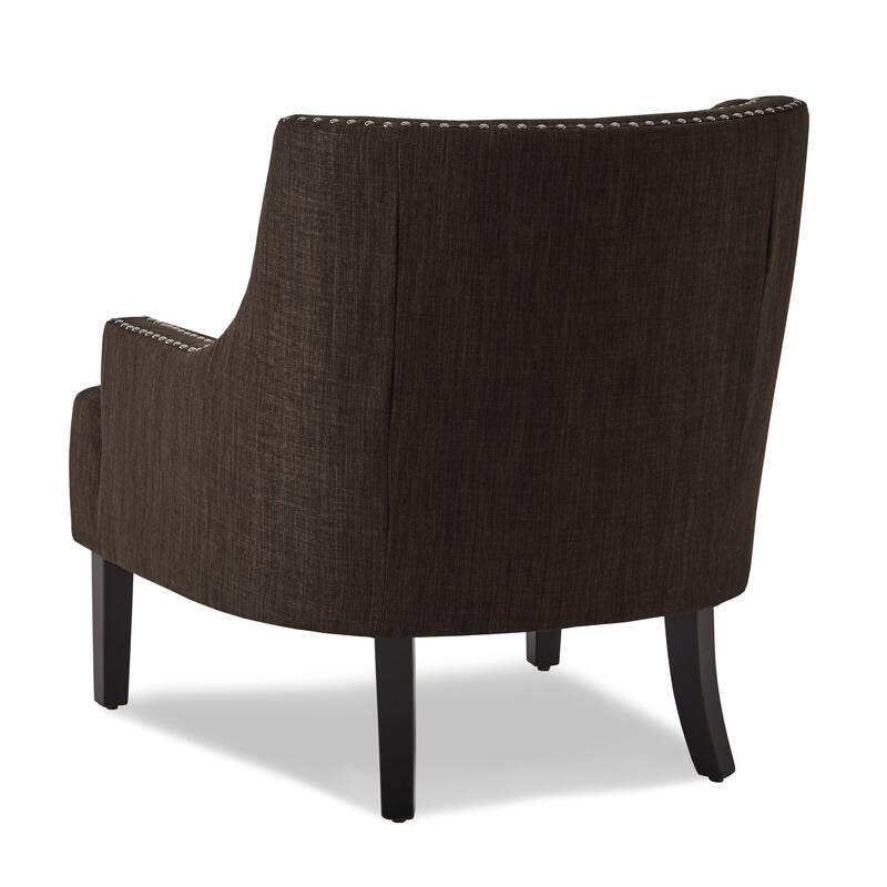Modern Traditional Chenille Accent Chair with Nailhead Trim