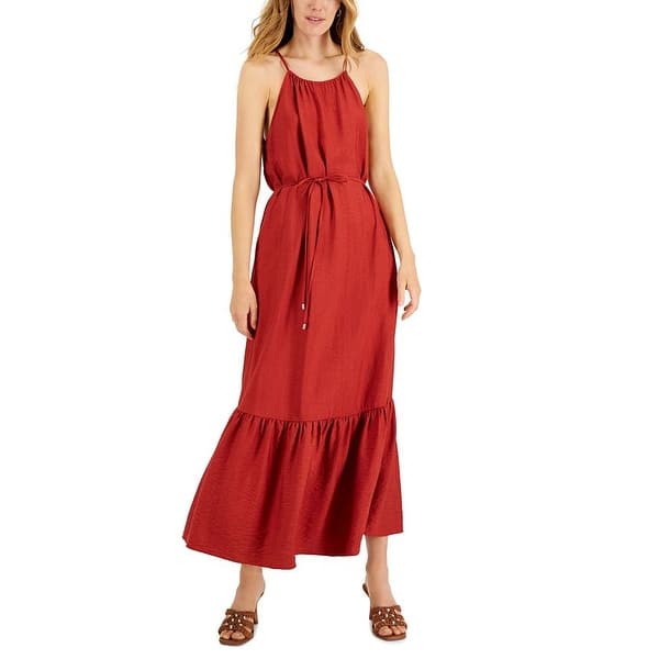 inc maxi dress I.N.C. International Concepts Women's Linen Halter-Neck Maxi Dress, Created for Macy's