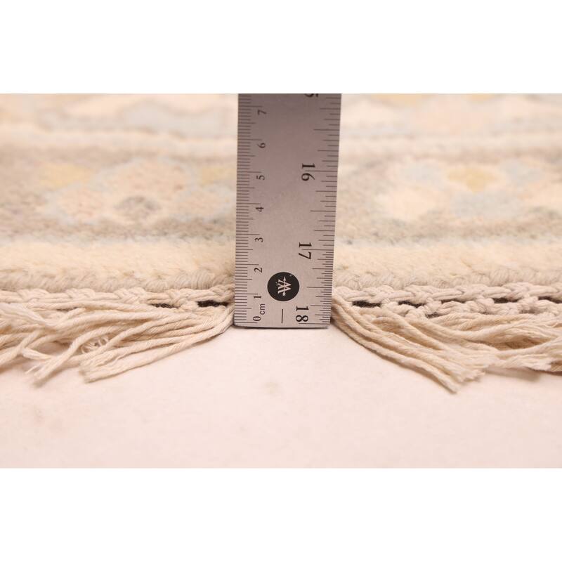 ECARPETGALLERY Hand-knotted Royal Oushak Ivory Wool Rug - 8'0 x 7'9