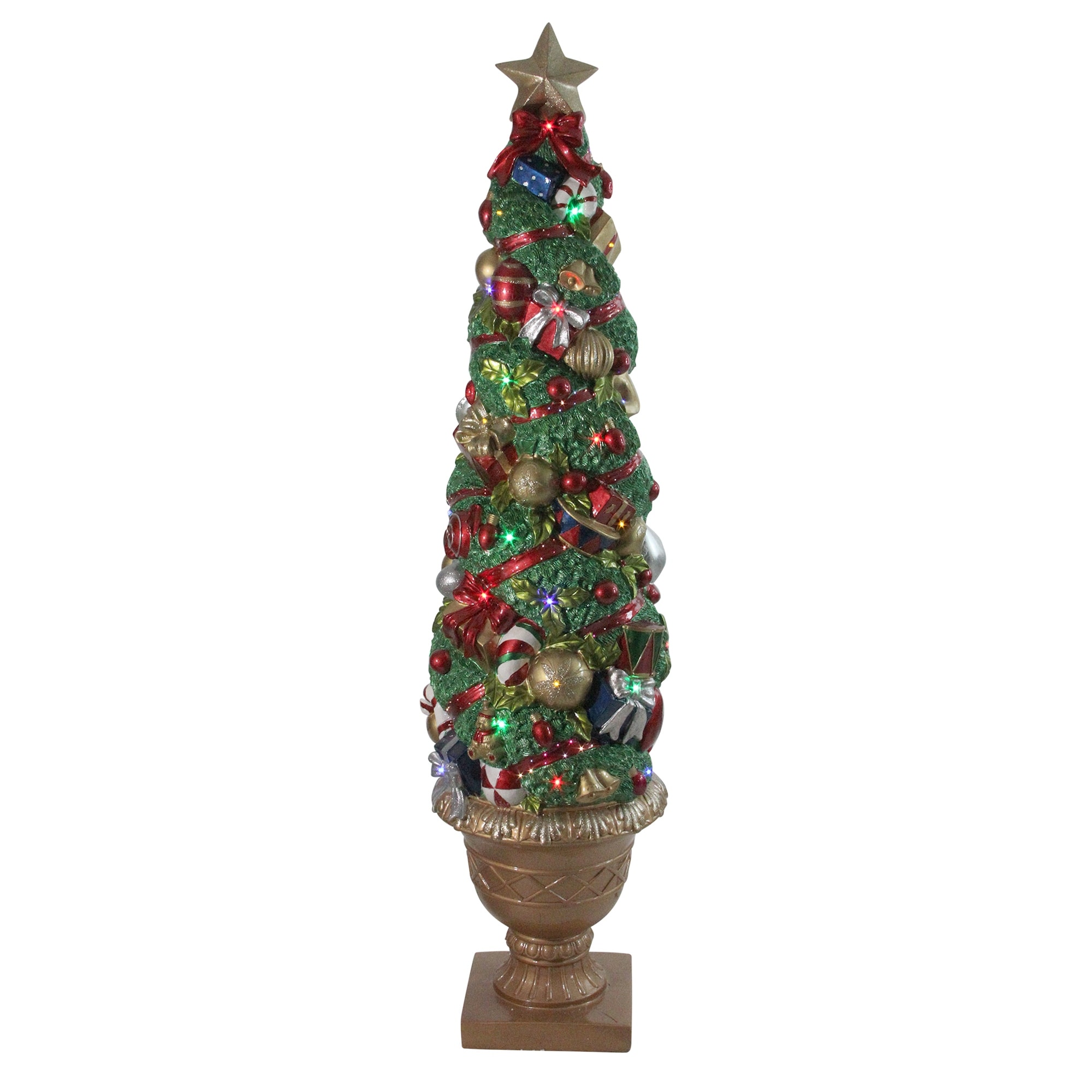 Shop 5 Prelit Fiber Optic Led Outdoor Topiary Artificial