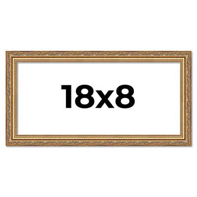 18x8 Frame Red Solid Wood Picture Frame Width 1.75 Inches | Interior Frame Depth 1 13/16 Inches