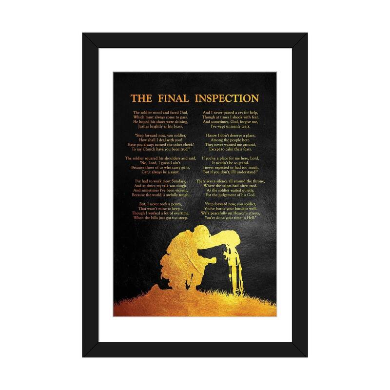 iCanvas "The Final Inspection - A Soldier's Poem" by Adrian Baldovino