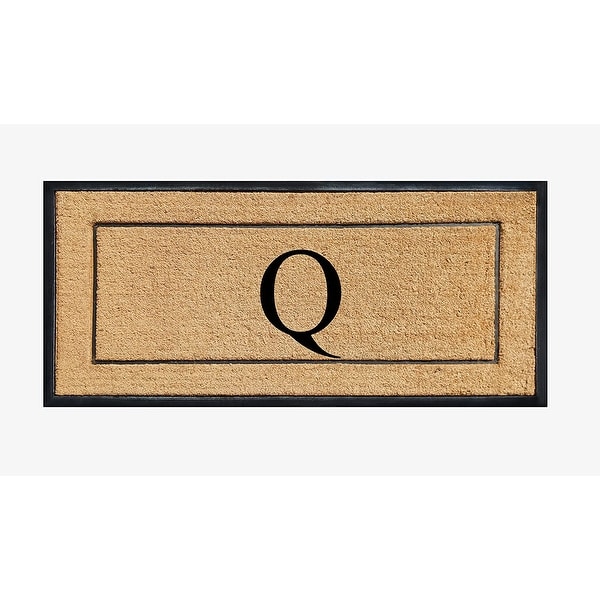 A1HC Natural Coir Monogrammed Door Mat For Front Door, 23x38, Anti-Shed Treated Durable for Outdoor Entrance, Heavy Duty, Low Profile Door Mat並行輸入 A1HC Natural Coir \u0026 Rubber Large Monogrammed Door Mat - On Sale