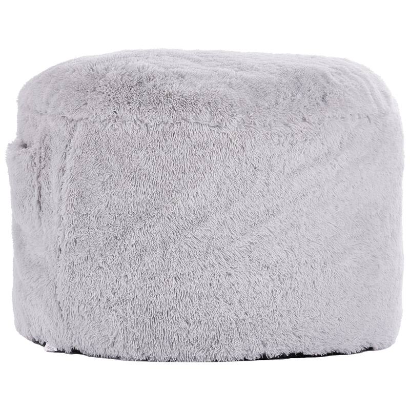 Convertible Bean Bag Chair Bed for Adults and Kids in Grey Color - Full Size And Convertible