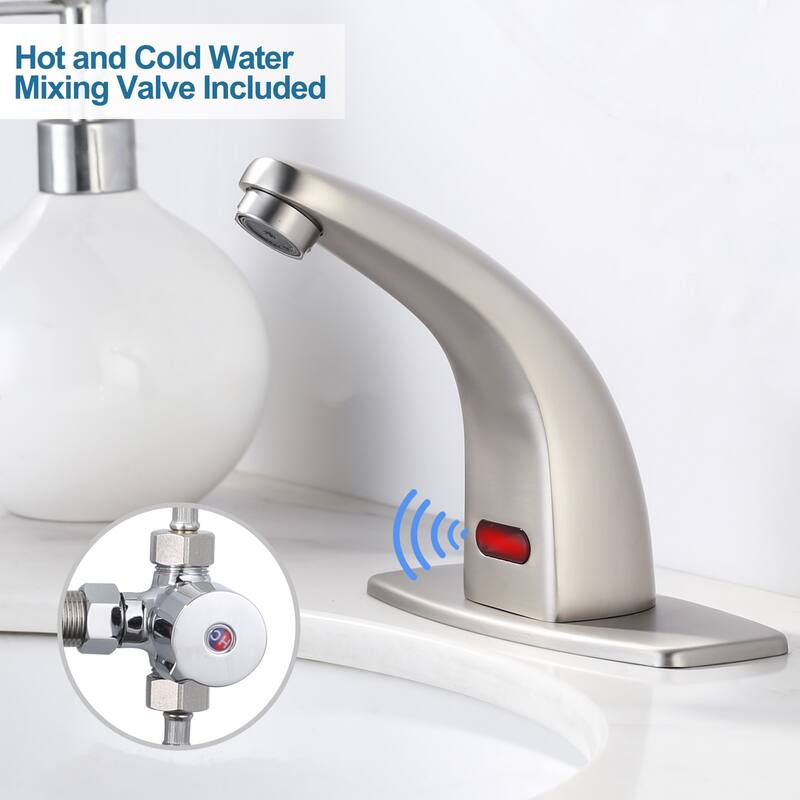WOWOW Single Hole Touchless Bathroom Faucet