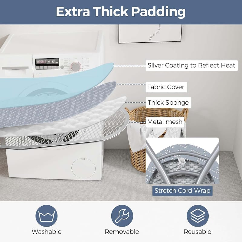 Ironing Board Foldable Iron Stand w/Iron Rest Portable Ironing Table