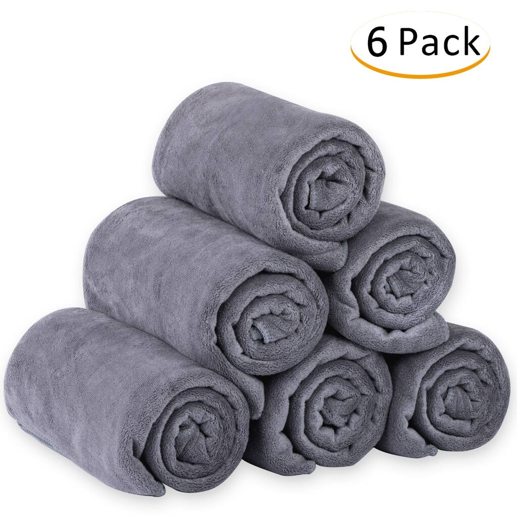 Superior 6-Piece Towel Set Bath Towel 27" x 55" Fast Drying - 27"x55"