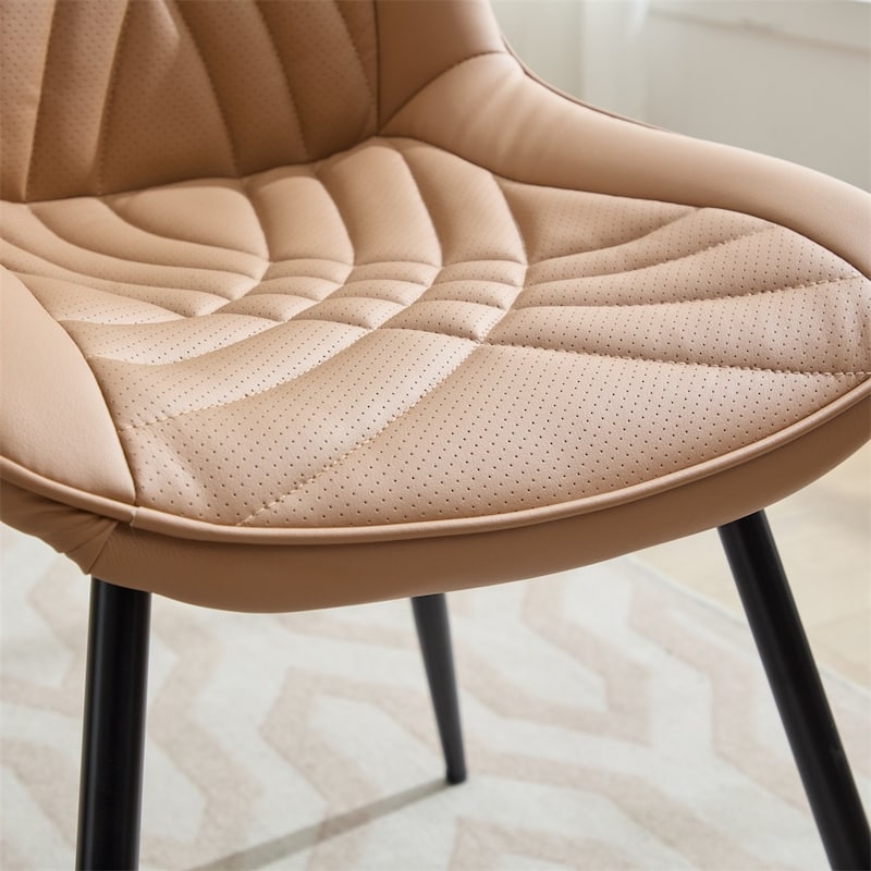 Dining Chairs,Kitchen Chair Upholstered Faux Leather Dinner Chair 2PCS