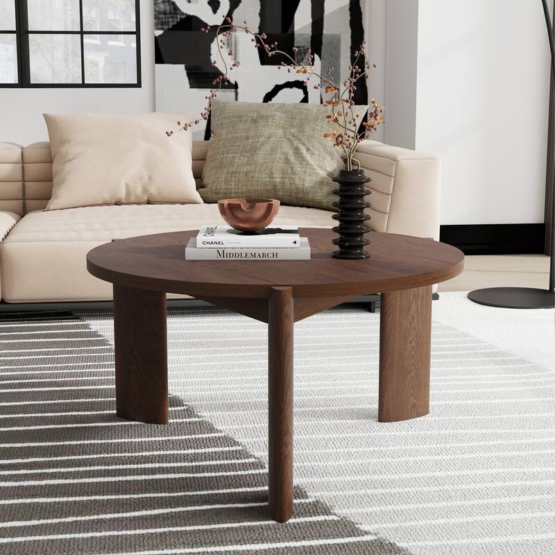 Wood Round Coffee Table