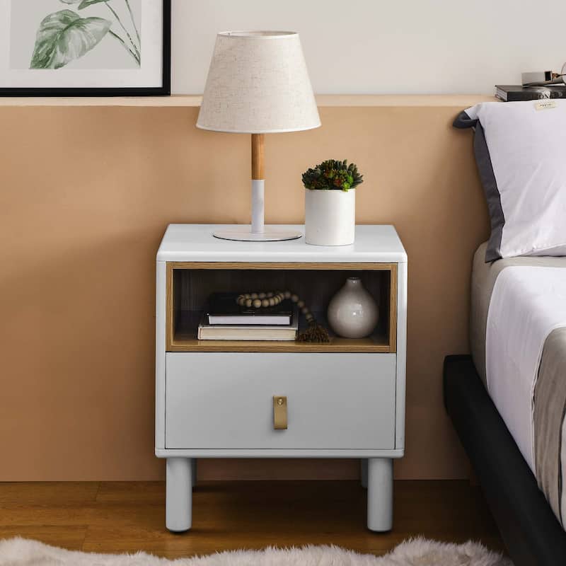 Modern style bedside table Nightstand with drawer