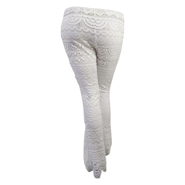 white swimsuit cover up pants