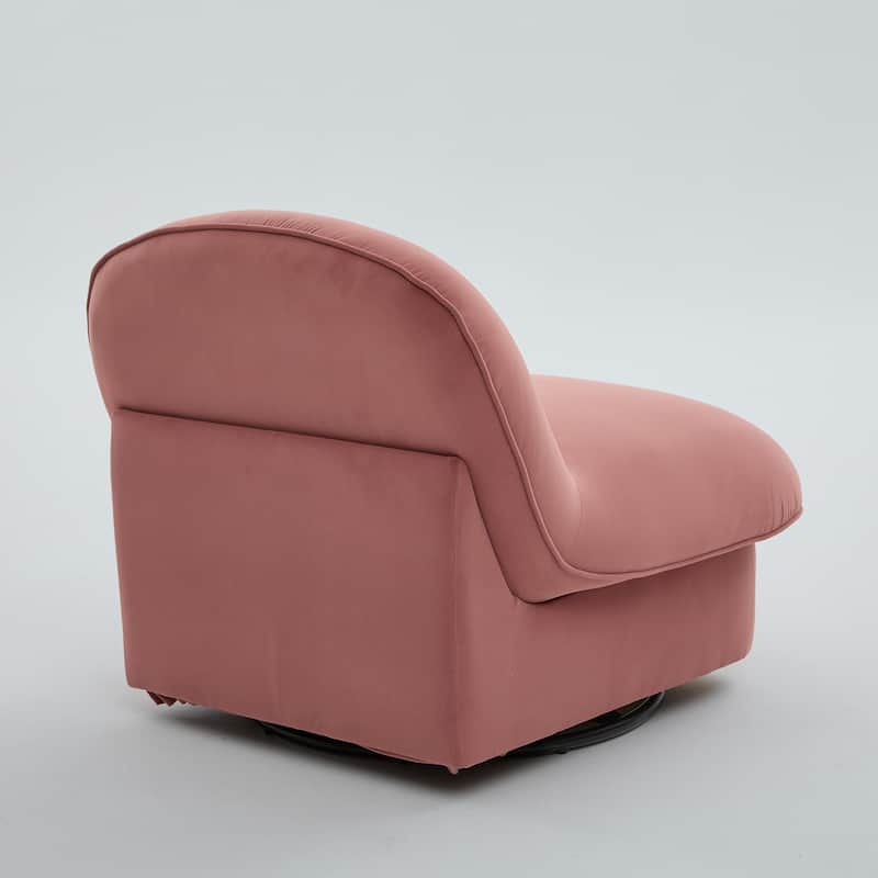 Pumpkin-Shaped Swivel Chair, 360-Degree Swivel Accent Chair for Living Room Bedroom Office