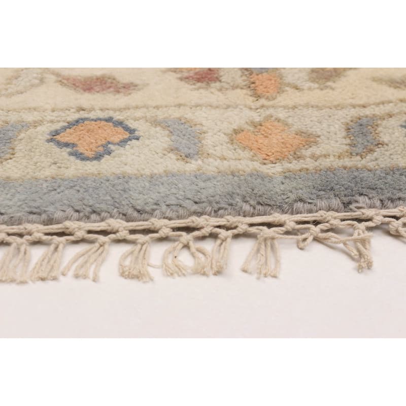 ECARPETGALLERY Hand-knotted Royal Oushak Light Denim Blue Wool Rug - 7'10 x 7'10