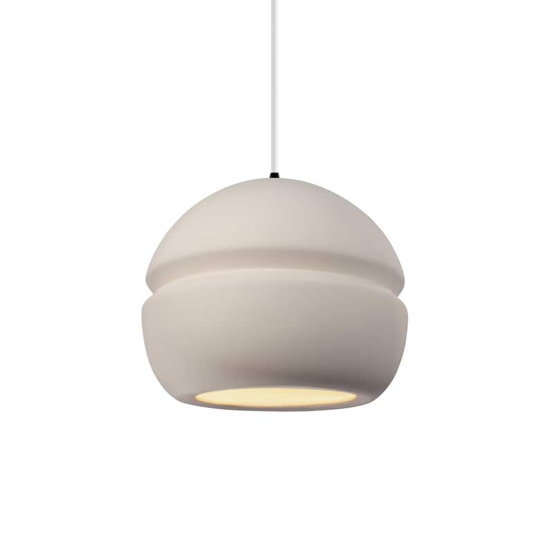 Carson Carrington Sallebacka Bisque Shade Small Pendant - Matte Black