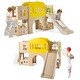 preview thumbnail 6 of 7, Wooden 7 in 1 Toddler Playset with Slide Climber Tunnel and Basketball Hoop for Kids Indoor and Outdoor Play Castle