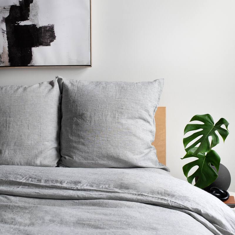 French Linen Pillow with Removable Sham by BOKSER HOME