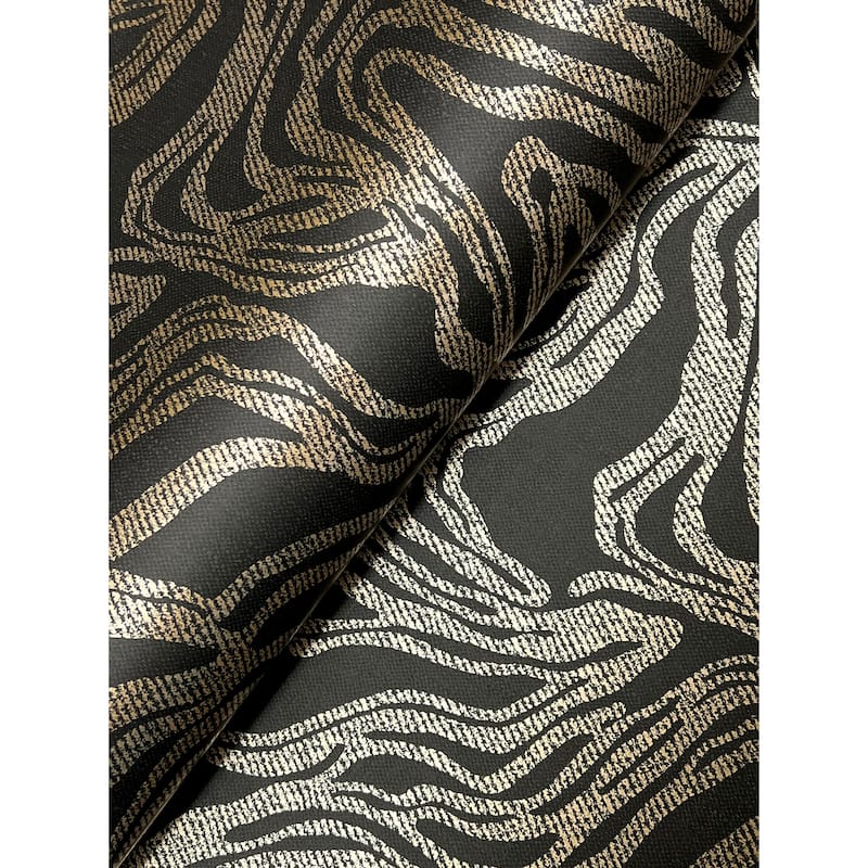 A-Street Prints Massar Black Modern Marbled Wallpaper