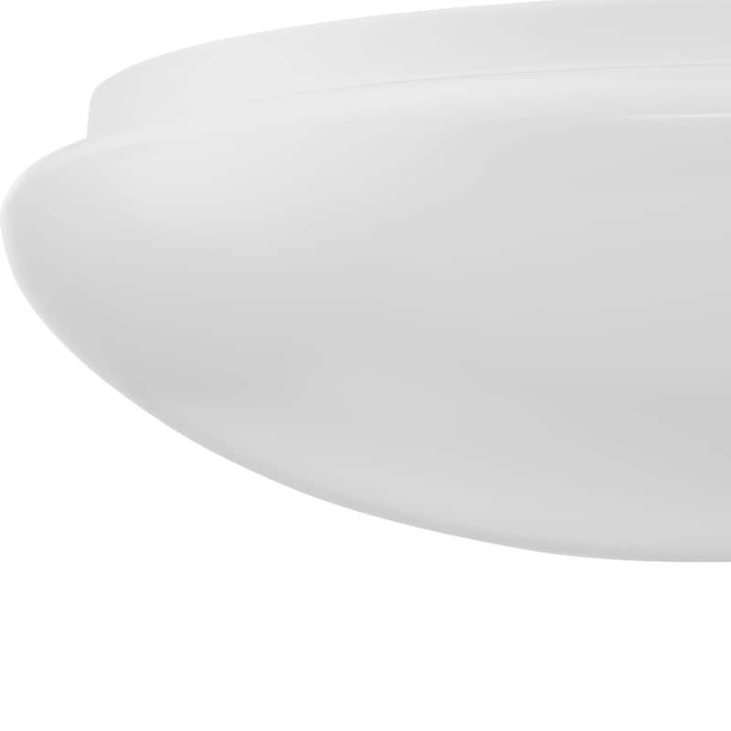 Cloud Collection 5-CCT Integrated LED White Contemporary 11.12" Small Flush Mount Light - 11.12 in x 11.12 in x 3.57 in