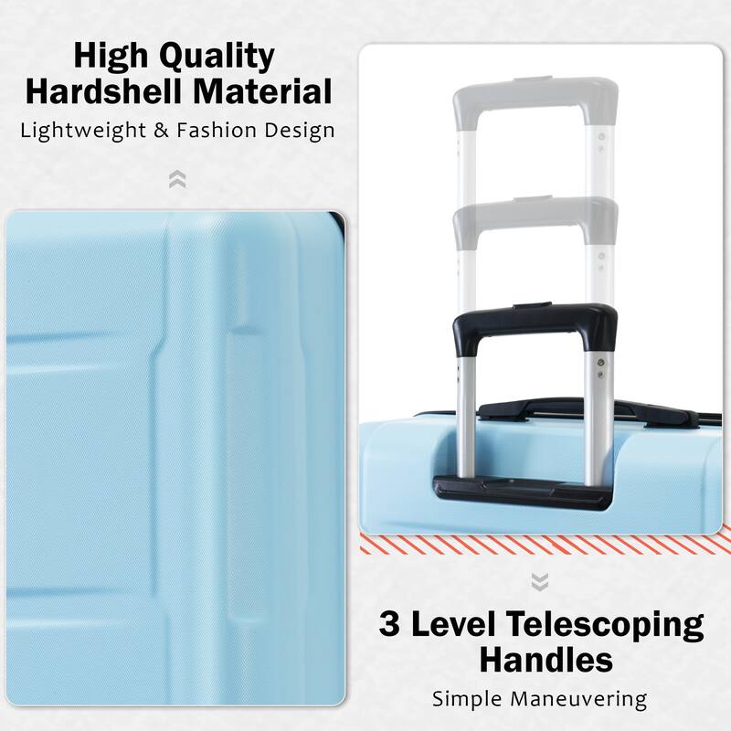 2-Piece 20/24 Inch, Modern Luggage Sets, Expandable Lightweight Luggage with TSA Lock, for Boarding Travel