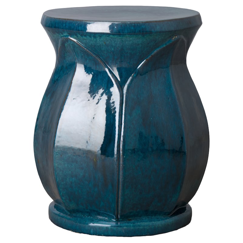Lotus Stool - 22 in. H - Teal
