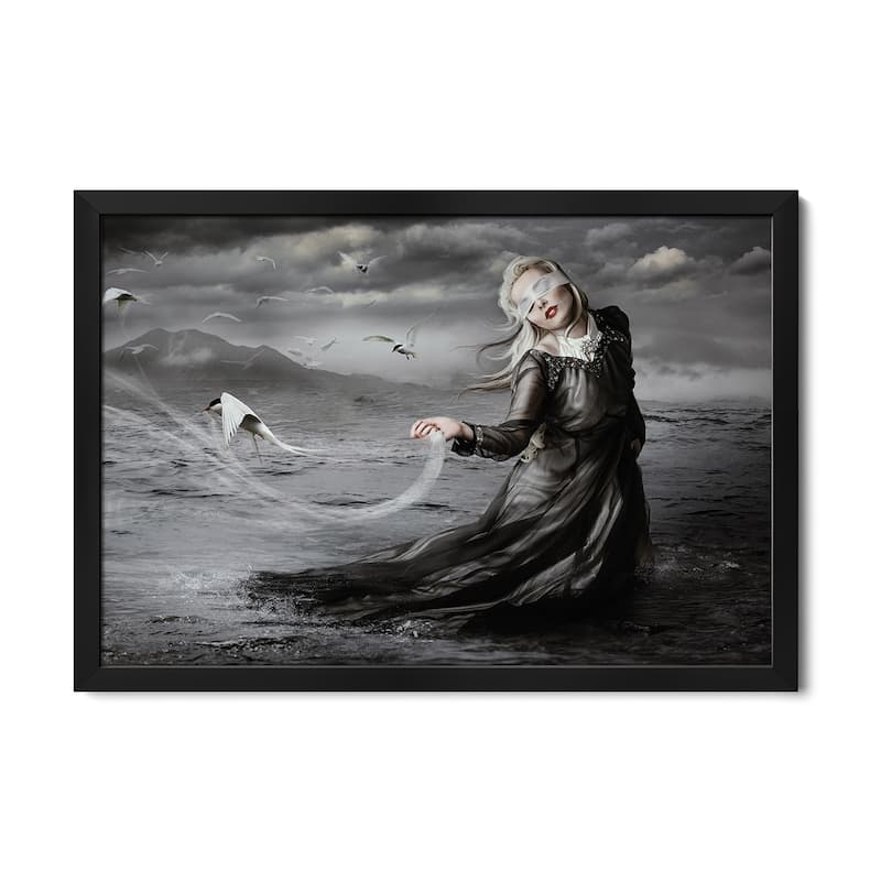 No Eye Can See The Pattern Premium Framed Poster by KT Allen - Black - 24x16x1