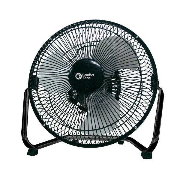 Shop Comfort Zone Czhv9b 9 Inch High Velocity 3 Speed Floor Fan With 180 Degree Tilt Overstock 12485225