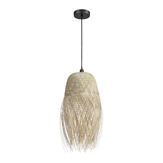 Elk Home Marooner Natural With Bamboo Shade 1 Light Pendant