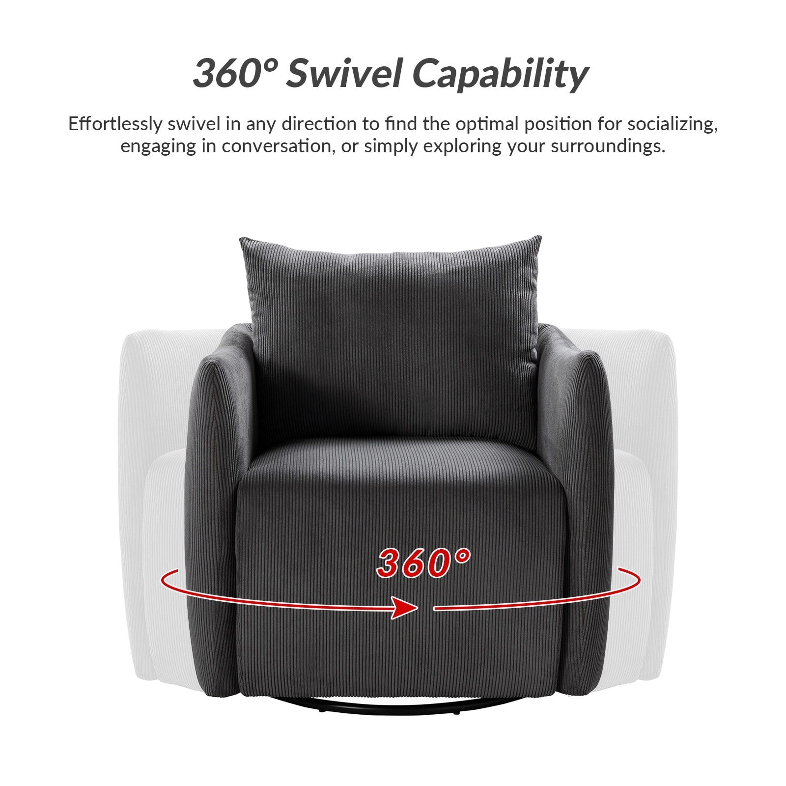 Vanessa upholstered cheap swivel chair
