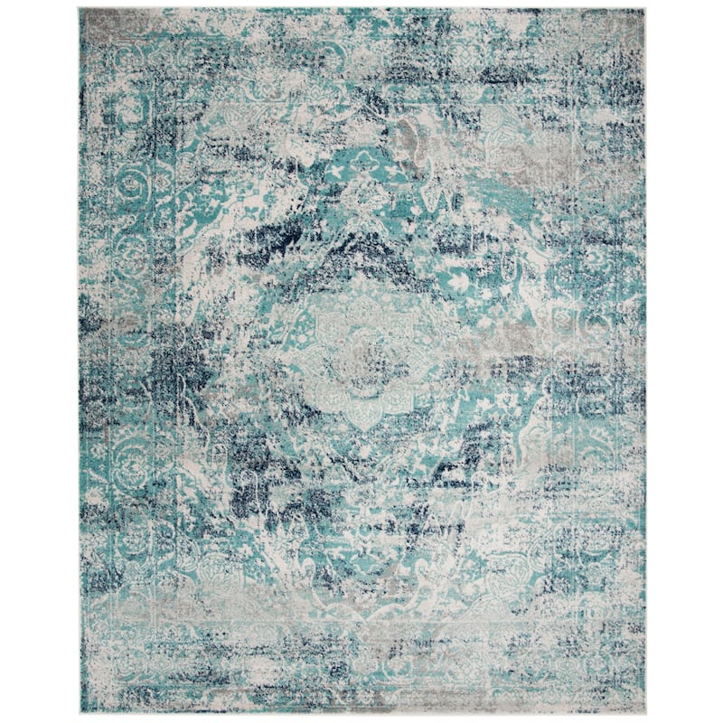 SAFAVIEH Madison Dianne Vintage Boho Oriental Rug - 12' x 15' - Ivory/Blue