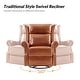 preview thumbnail 11 of 9, Viviana Traditional Genuine Leather Manual Swivel Glider Recliner by HULALA HOME
