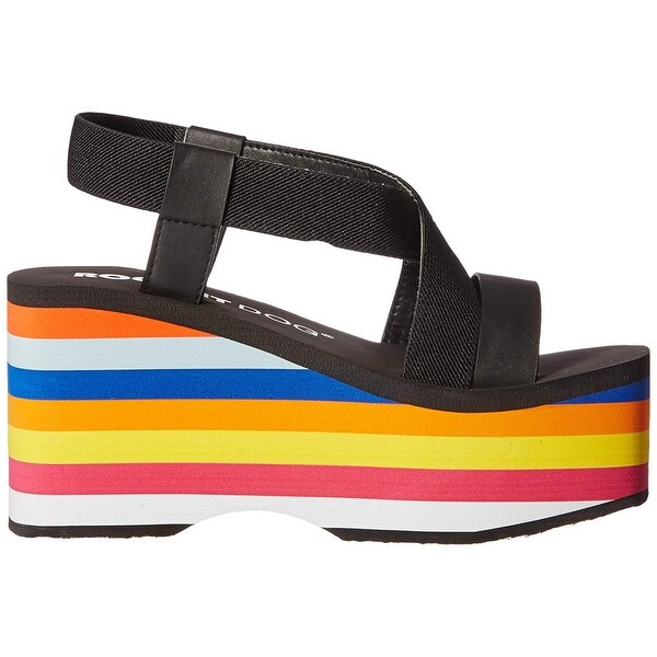 rocket dog rainbow platform sandals