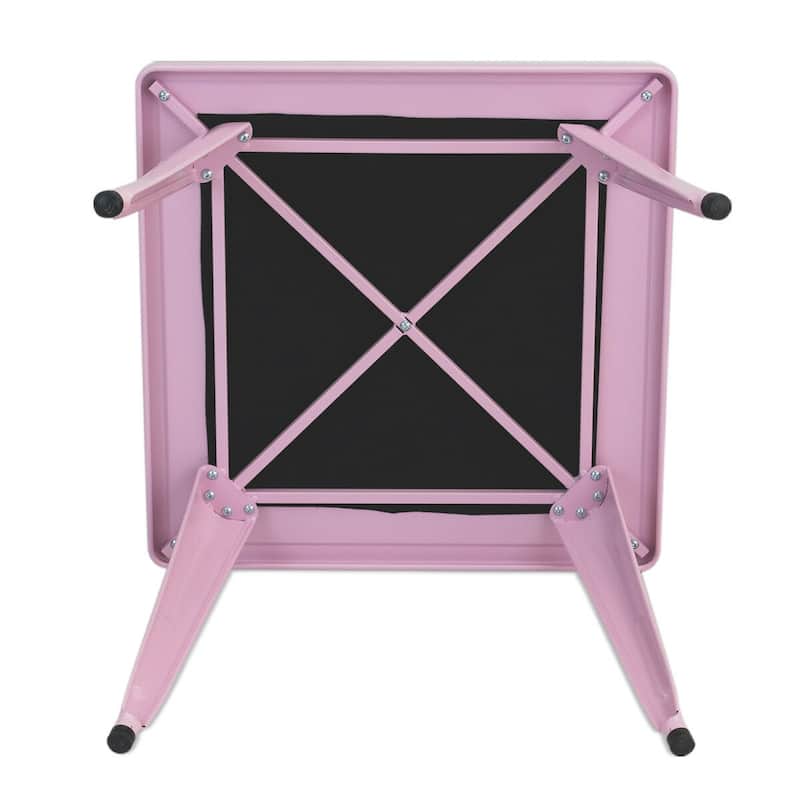 Costway Kids Steel 27'' Square Table Children Play Learn Activity