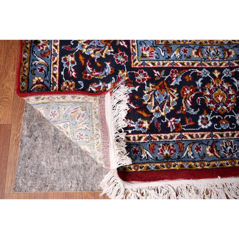 Red Medallion Kashan Turkish Rug Traditional Machine-Made Carpet - 9'7" x 12'5"