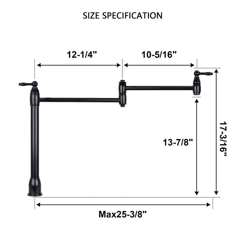 Copper Deck-Mounted Pot Filler Faucet