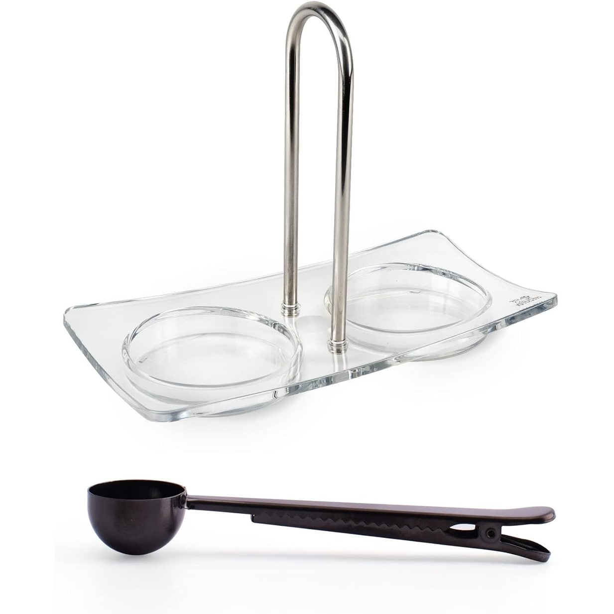 Peugeot Linea Salt and Pepper Mill Tray, Acrylic - With Stainless Steel Spice Scoop & Clip