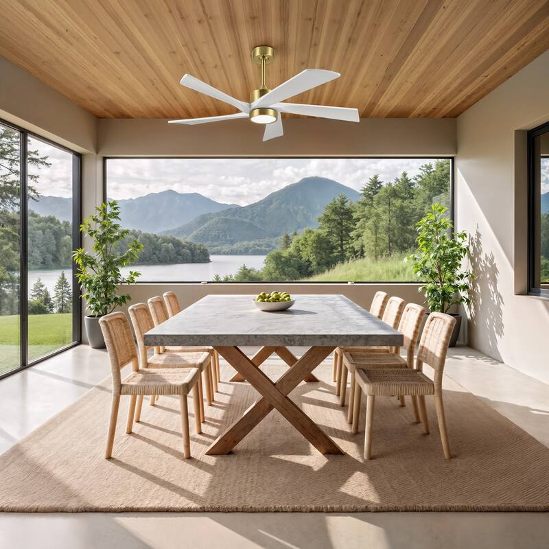 52" Ceiling Fan with Dimmable LED Lights