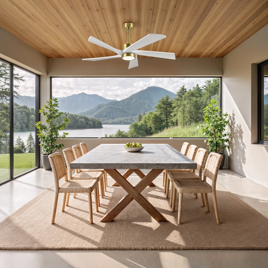 52" Ceiling Fan with Dimmable LED Lights