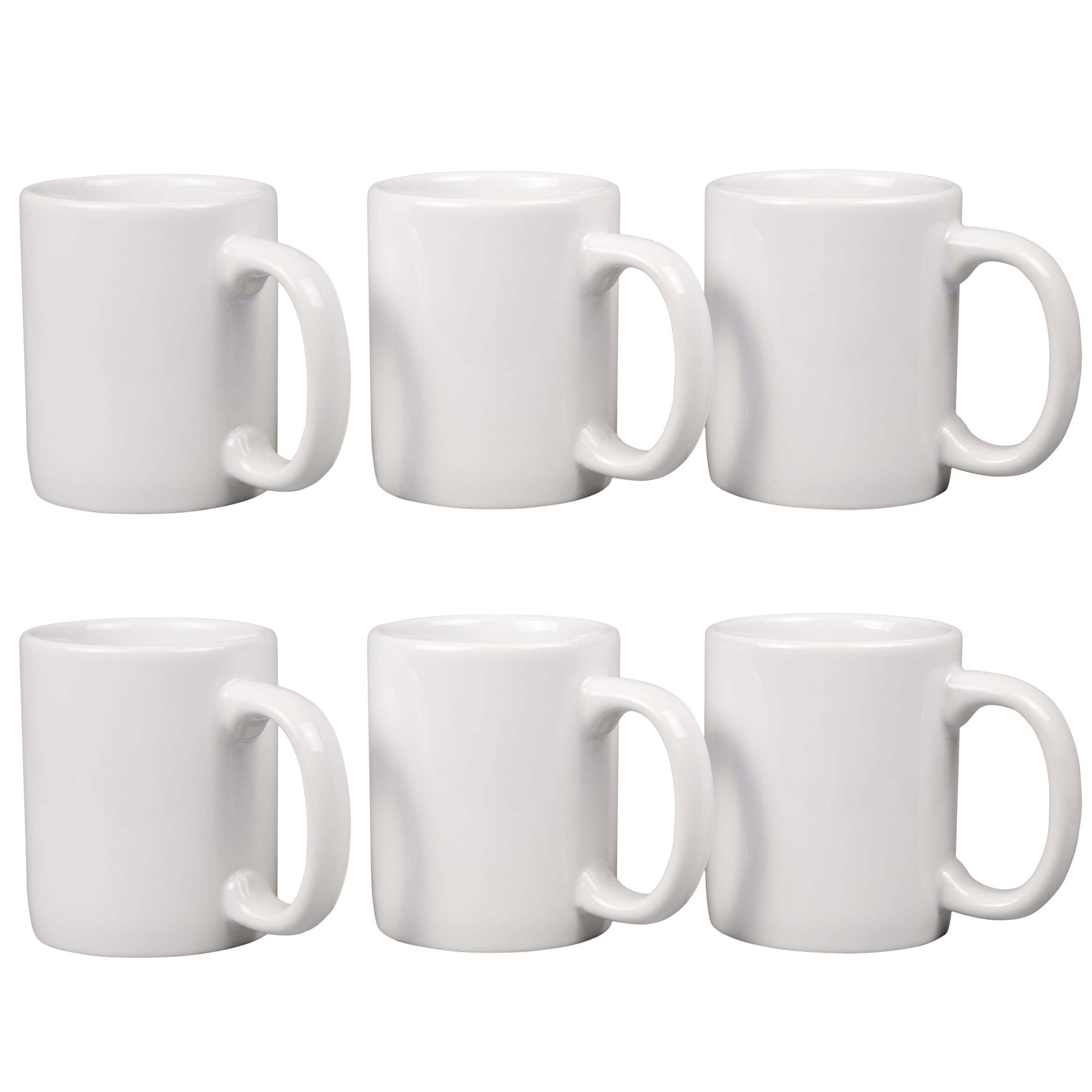 Creative Home Set of 6 Pieces White Ceramic Coffee Mug